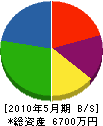 谷川工務店 貸借対照表 2010年5月期