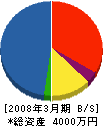 後藤建設 貸借対照表 2008年3月期