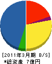 九州日植 貸借対照表 2011年3月期