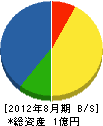 広沢電気工事 貸借対照表 2012年8月期