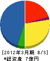 九州日植 貸借対照表 2012年3月期