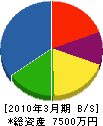 中山工務店 貸借対照表 2010年3月期
