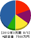 梅澤設備工業 貸借対照表 2012年3月期