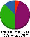 奥田 貸借対照表 2011年6月期