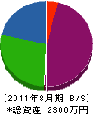 松判造園 貸借対照表 2011年8月期