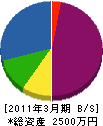 渡辺デンキ 貸借対照表 2011年3月期