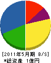 川元組 貸借対照表 2011年5月期