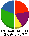 文化シャッター横須賀販売 貸借対照表 2009年3月期