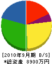 飯塚設備工業 貸借対照表 2010年9月期