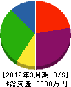 住田設備 貸借対照表 2012年3月期