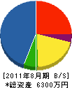 富山園建設 貸借対照表 2011年8月期