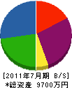 山藤 貸借対照表 2011年7月期