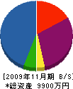 共和電器 貸借対照表 2009年11月期