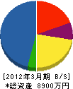熊本造園デザイン 貸借対照表 2012年3月期