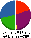 岩田土木管工 貸借対照表 2011年10月期