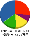 田中板金塗装 貸借対照表 2012年9月期