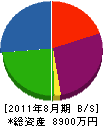 松永木工所 貸借対照表 2011年8月期