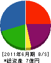 愛媛土建 貸借対照表 2011年6月期