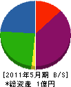 渡辺建鉄工業 貸借対照表 2011年5月期