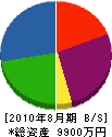 タムラ 貸借対照表 2010年8月期