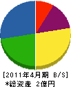 桂川電工 貸借対照表 2011年4月期