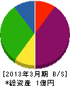太田軌道 貸借対照表 2013年3月期