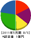 石塚建設 貸借対照表 2011年5月期