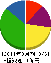 隅田建設 貸借対照表 2011年9月期