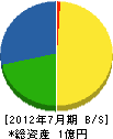 渡邉工業 貸借対照表 2012年7月期
