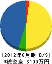 増田組 貸借対照表 2012年6月期
