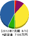 小林電工 貸借対照表 2012年7月期