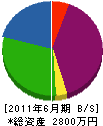 上川建設 貸借対照表 2011年6月期