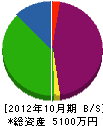 井上電工 貸借対照表 2012年10月期