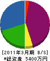 ヤマカツ 貸借対照表 2011年3月期