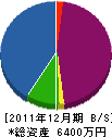 柿崎土建 貸借対照表 2011年12月期