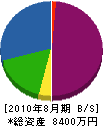 梶山土木 貸借対照表 2010年8月期