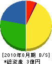 真田ジャパン 貸借対照表 2010年8月期