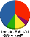 志村工業 貸借対照表 2012年3月期
