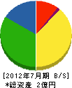 永田建設 貸借対照表 2012年7月期