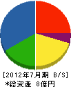 川鉄産業 貸借対照表 2012年7月期