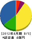 渡辺興業 貸借対照表 2012年4月期