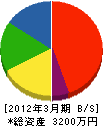 新日本広告 貸借対照表 2012年3月期