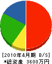 上野塗装工業 貸借対照表 2010年4月期