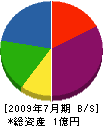水田工務店 貸借対照表 2009年7月期