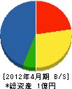 田口土木 貸借対照表 2012年4月期