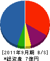 ヤブシタ 貸借対照表 2011年9月期
