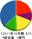 渡辺工務店 貸借対照表 2011年10月期