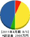 藤ノ木電機 貸借対照表 2011年4月期