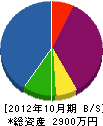 大孝組 貸借対照表 2012年10月期