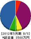 今栄通信 貸借対照表 2012年5月期